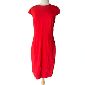DIANE VON FURSTENBERG Red Pencil Dress Size 12